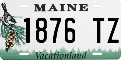ME license plate 1876TZ