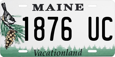 ME license plate 1876UC