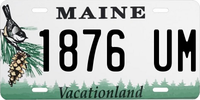 ME license plate 1876UM