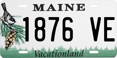 ME license plate 1876VE