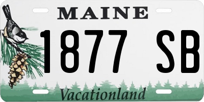 ME license plate 1877SB