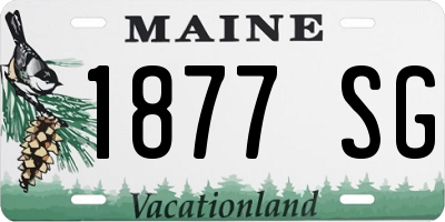 ME license plate 1877SG