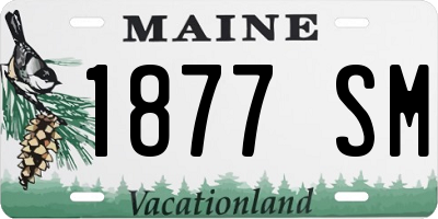 ME license plate 1877SM