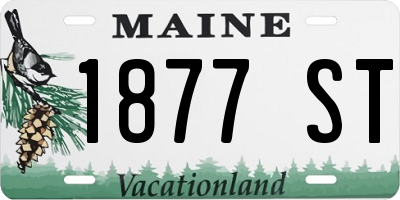 ME license plate 1877ST