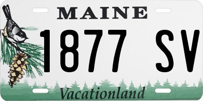 ME license plate 1877SV