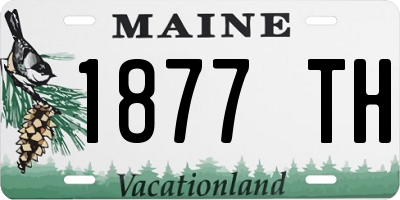 ME license plate 1877TH