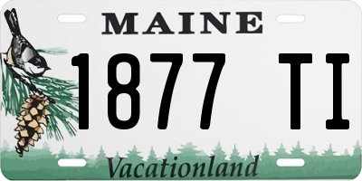 ME license plate 1877TI