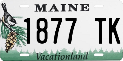 ME license plate 1877TK