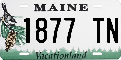 ME license plate 1877TN