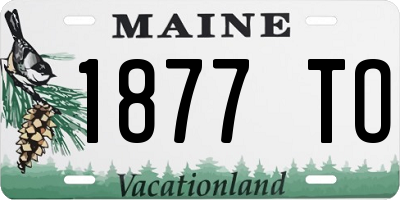 ME license plate 1877TO