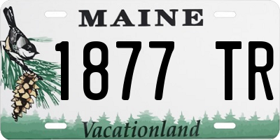 ME license plate 1877TR