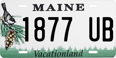ME license plate 1877UB