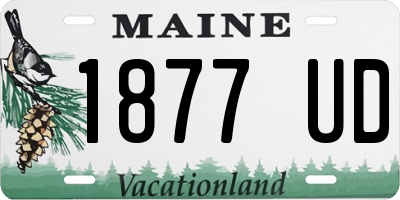 ME license plate 1877UD