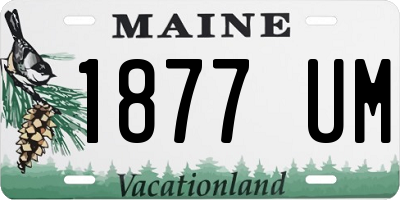 ME license plate 1877UM