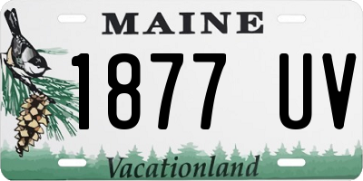 ME license plate 1877UV