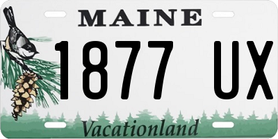 ME license plate 1877UX