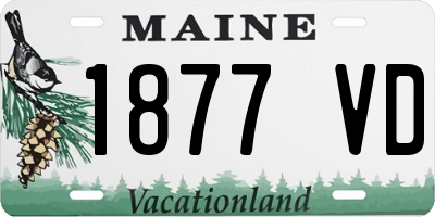 ME license plate 1877VD