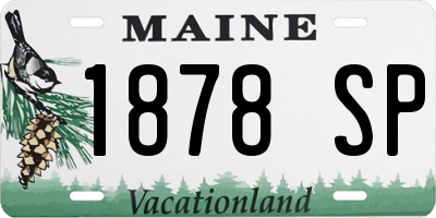 ME license plate 1878SP