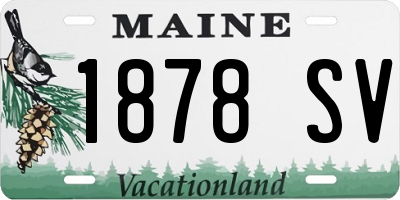 ME license plate 1878SV