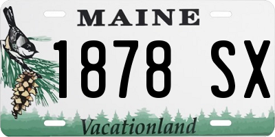 ME license plate 1878SX