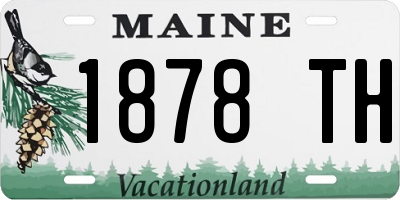 ME license plate 1878TH