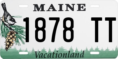 ME license plate 1878TT