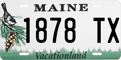 ME license plate 1878TX