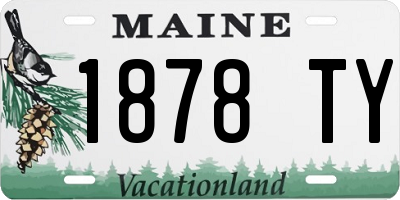 ME license plate 1878TY