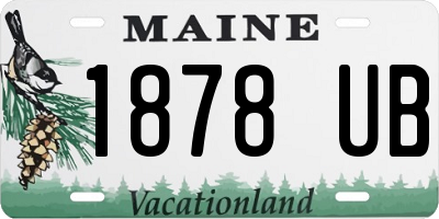 ME license plate 1878UB