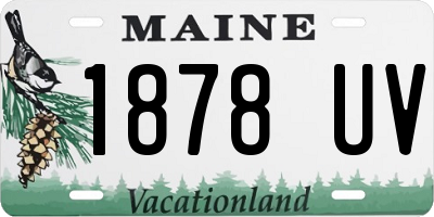 ME license plate 1878UV
