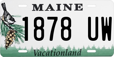 ME license plate 1878UW