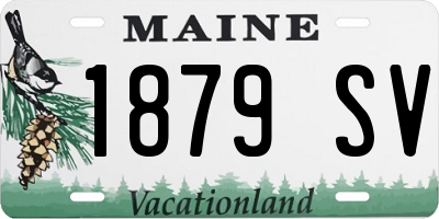 ME license plate 1879SV
