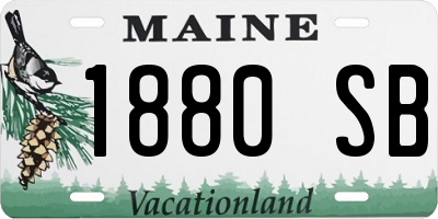 ME license plate 1880SB