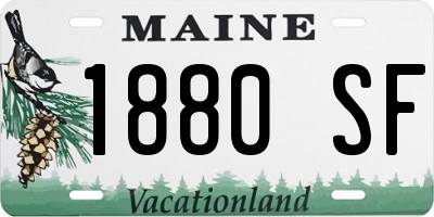 ME license plate 1880SF