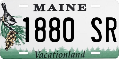 ME license plate 1880SR