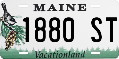 ME license plate 1880ST