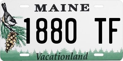 ME license plate 1880TF