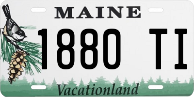 ME license plate 1880TI