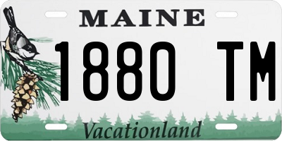 ME license plate 1880TM
