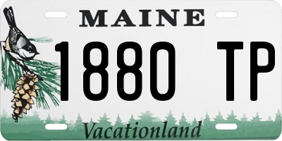 ME license plate 1880TP