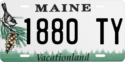 ME license plate 1880TY