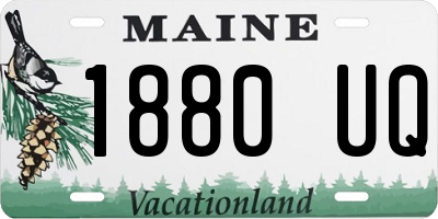 ME license plate 1880UQ