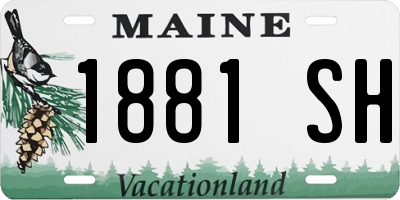 ME license plate 1881SH