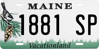 ME license plate 1881SP