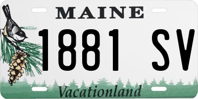 ME license plate 1881SV
