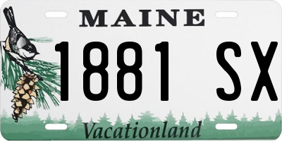 ME license plate 1881SX