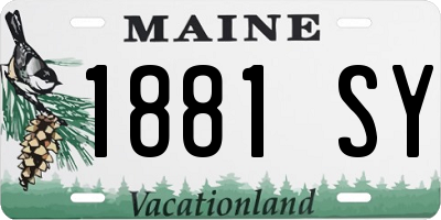ME license plate 1881SY