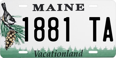 ME license plate 1881TA
