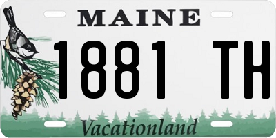 ME license plate 1881TH