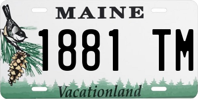 ME license plate 1881TM